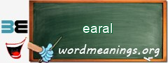 WordMeaning blackboard for earal